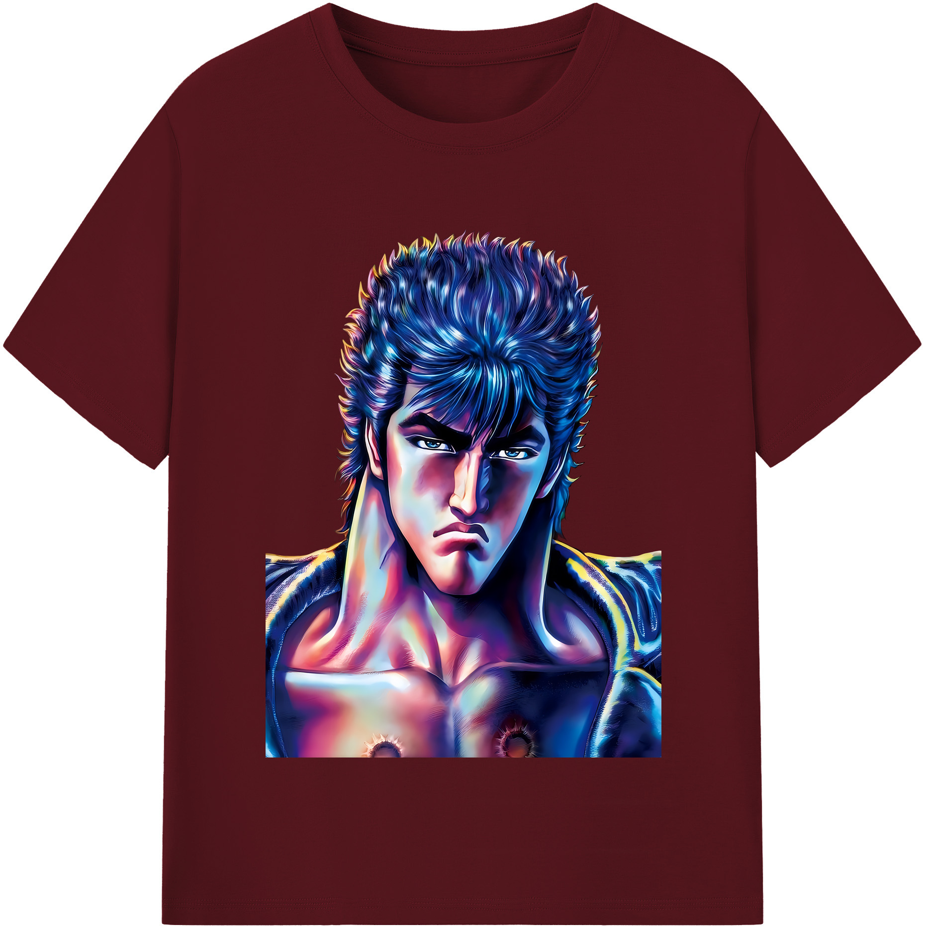 （画像用） 北斗の拳 Fist of the North Star 綿100％半袖Tシャツ（フロントプリント）